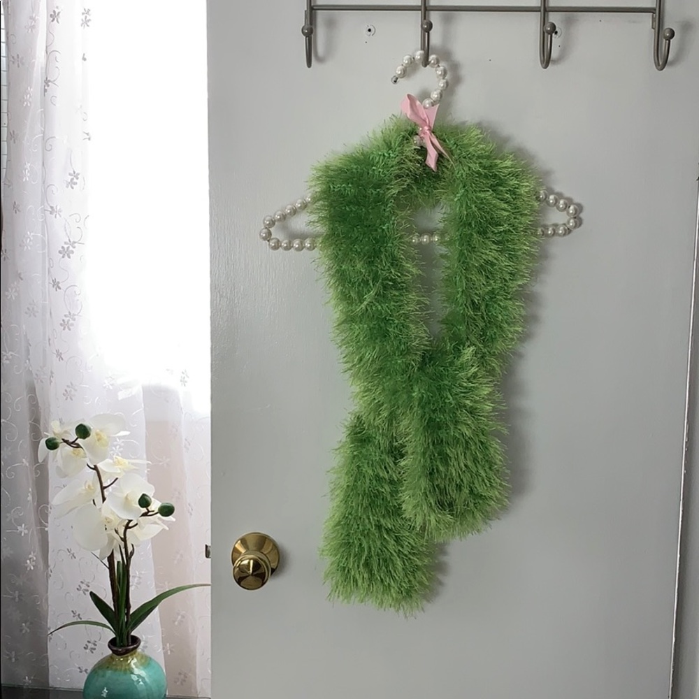Silky Soft! Boho Handcrafted Green Scarf